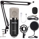 ZINGYOU ZY-007 Professional Condenser Microphone Cardioid Mic Bundle for PC/Laptop