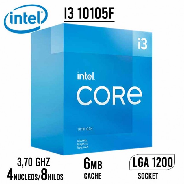 Intel Core i3 10105F - 3.7 GHz Desktop Processor 4 Cores Turbo up
