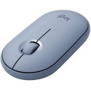 Logitech Pebble M350 Wireless Mouse with Bluetooth or USB - Blue Grey