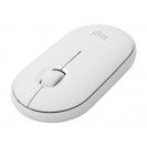 Logitech Pebble M350 Wireless Mouse with Bluetooth or USB - White