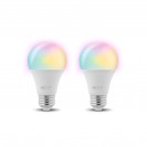 Nexxt Home Smart Wi-Fi LED 110V - A19 Multicolor, 2 Packs