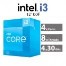 Intel Core i3 12100F 3.3 GHz Desktop Processor 4 Cores Turbo up to 4.3 GHz  LGA1700 - Without Graphics