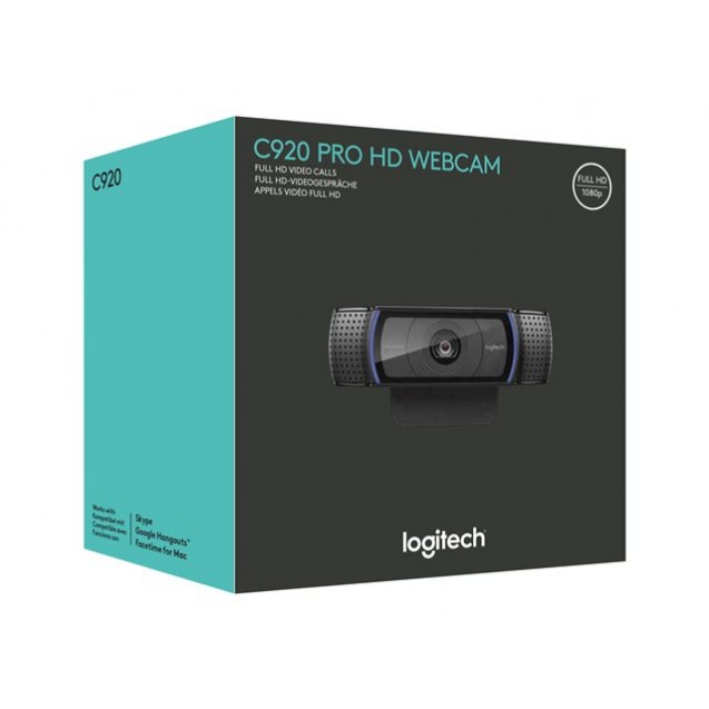 Logitech C920 HD Pro Webcam - 1080p, Optical, Full HD Streaming Camera for  Widescreen Video Calling and Recording, Dual Microphones, Autofocus,  Compatible with PC - Desktop Computer or Laptop - Black 